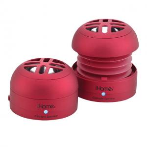 iHome iHM77 Portable Multimedia Speakers RED